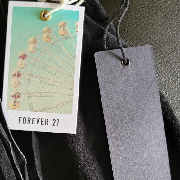 Black Pigskin Leather Fringed Vest - Picture 3 of 5